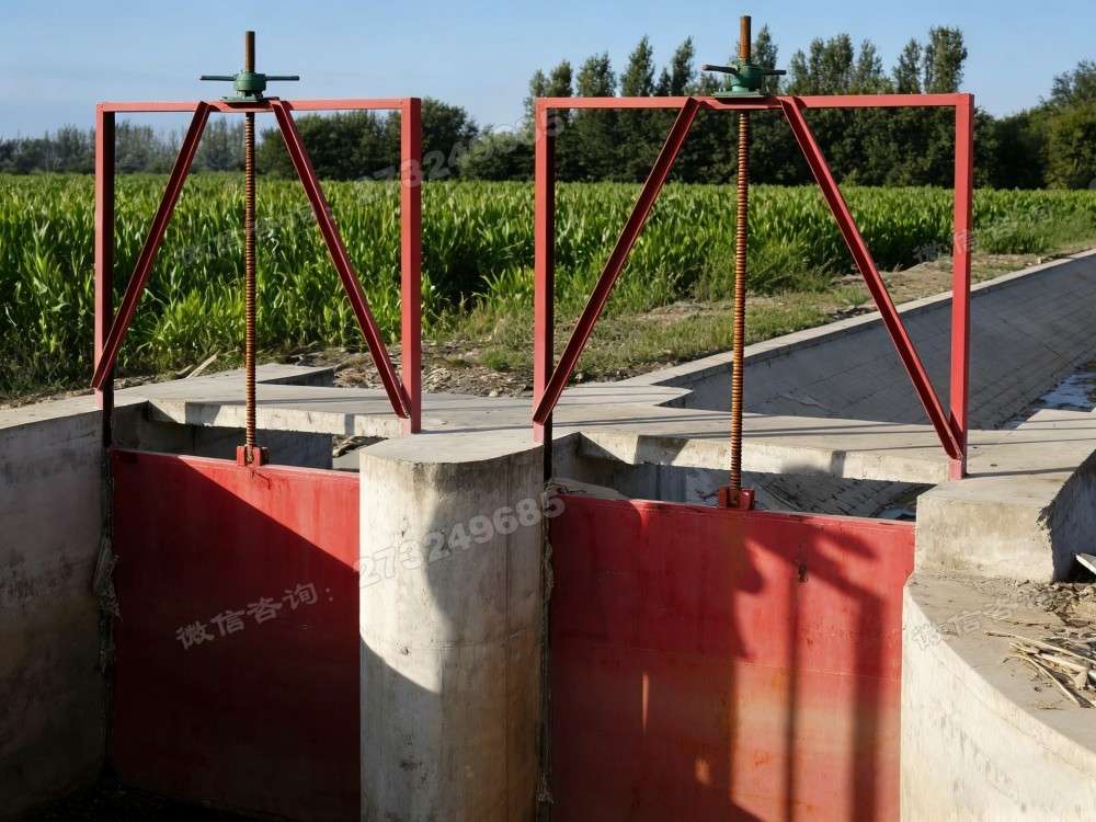 蒙阴县玉米地双门铸铁闸门