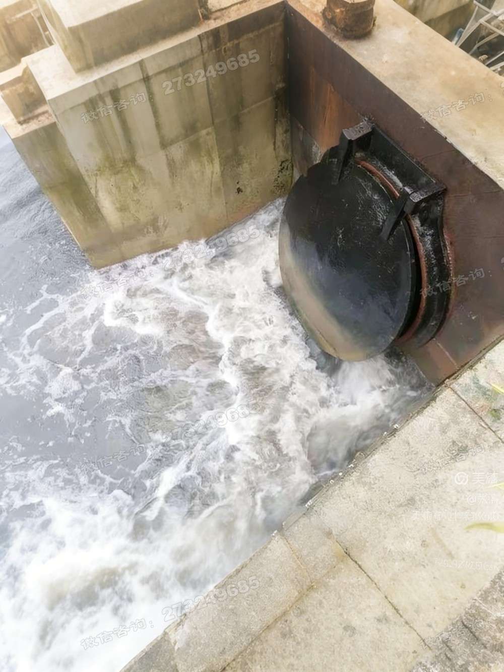 黑色铸铁排水拍门