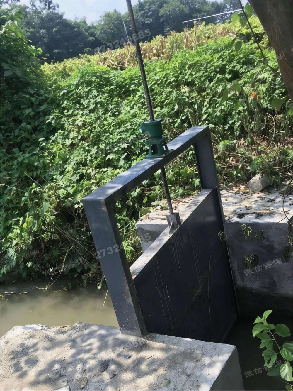 颍泉农田黑色钢制闸门