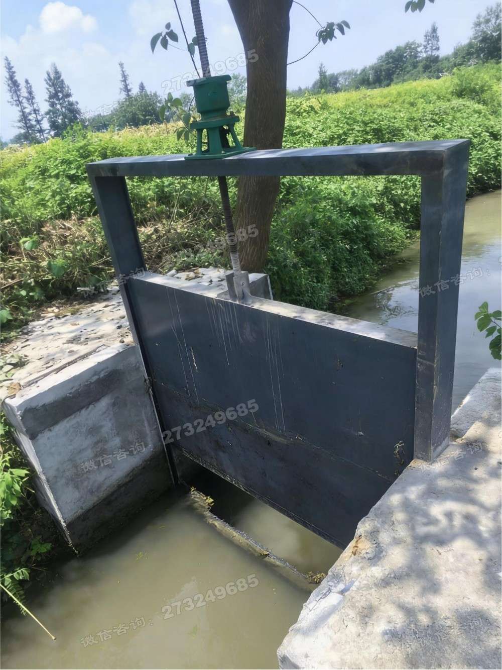 抚州农渠黑色钢制闸门