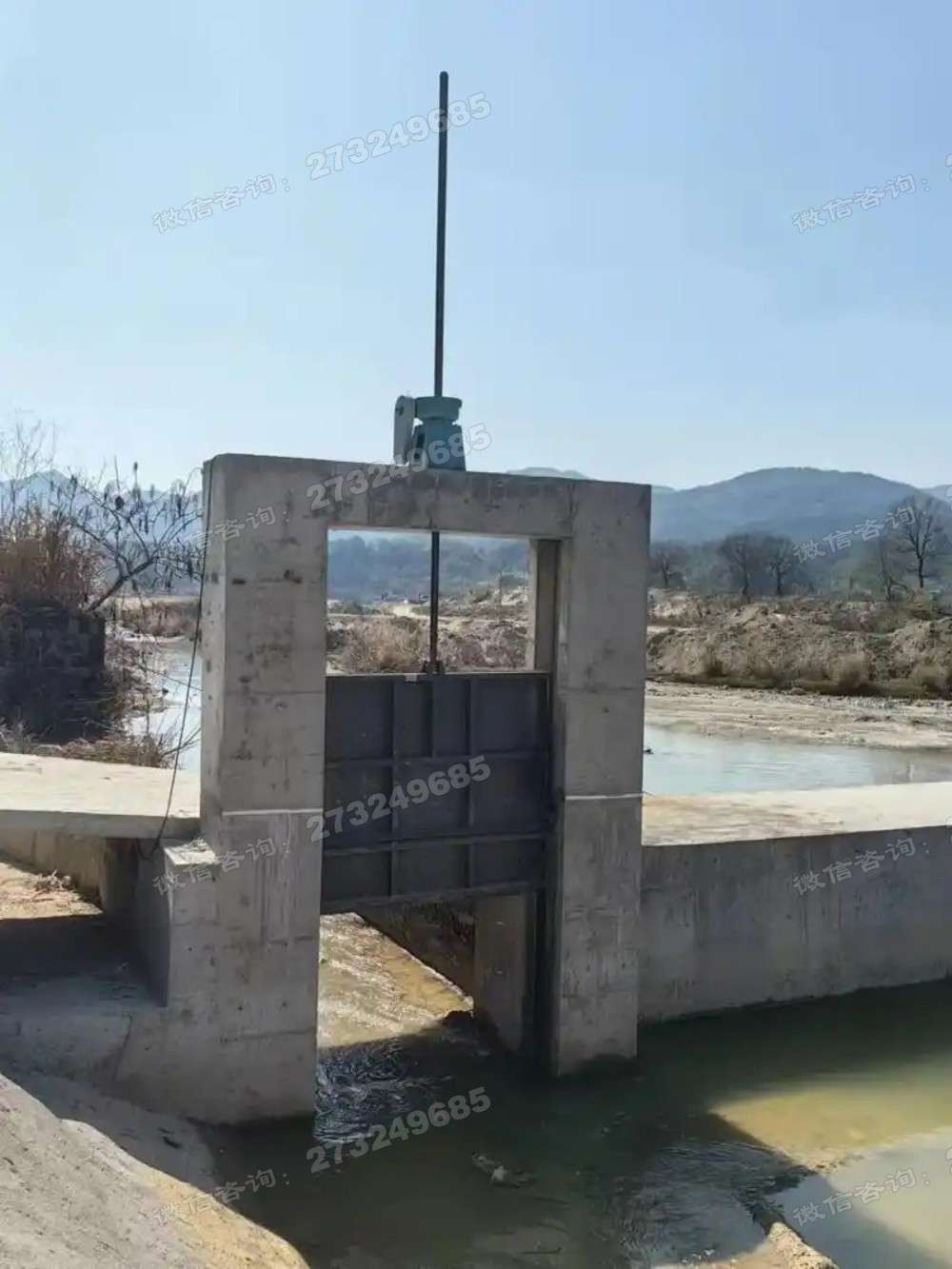 肥乡河道黑色铸铁闸门